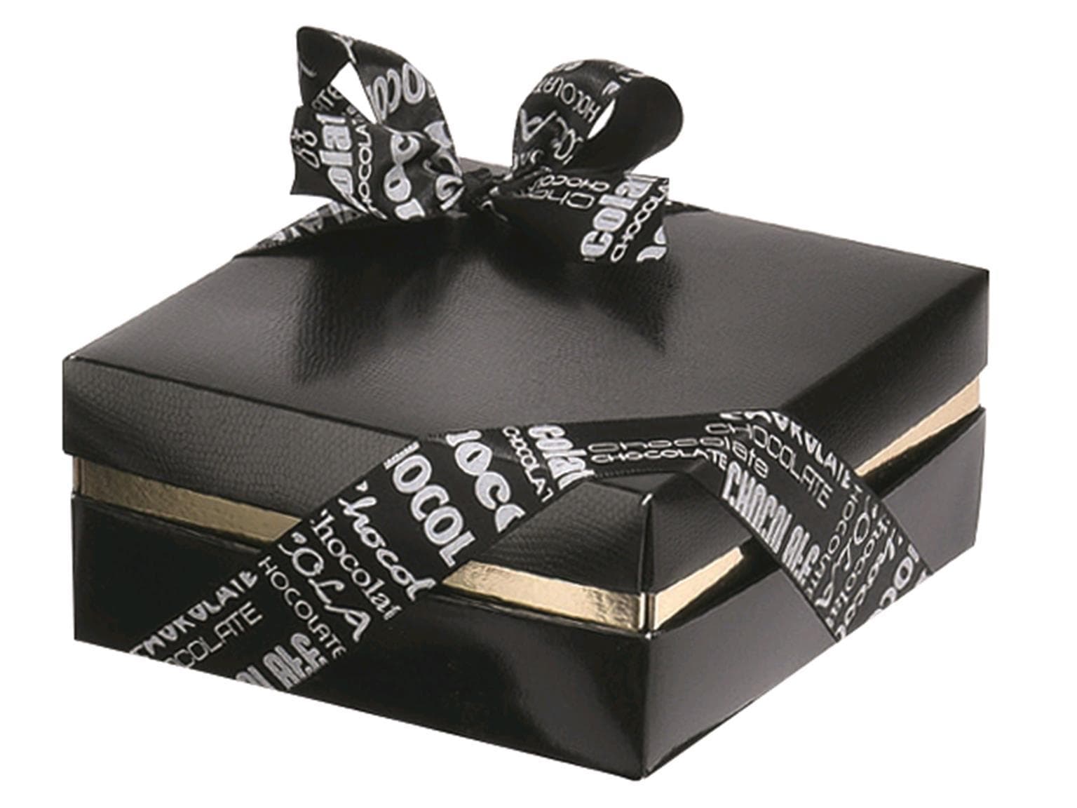 Balloboîte Carré, schwarz Toronto 125x125/50mm, aufgerichtet geliefert