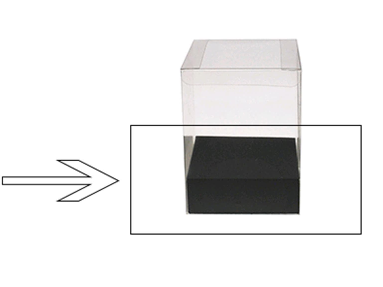 PVC-Box Einlage, Black&White 90x90/30mm, schwarz