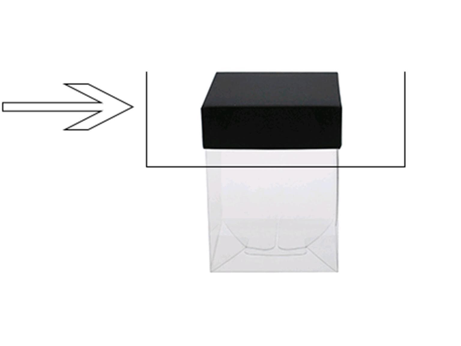 Boden/Deckel für PVC-Box, Black&White 90x90/30mm, schwarz