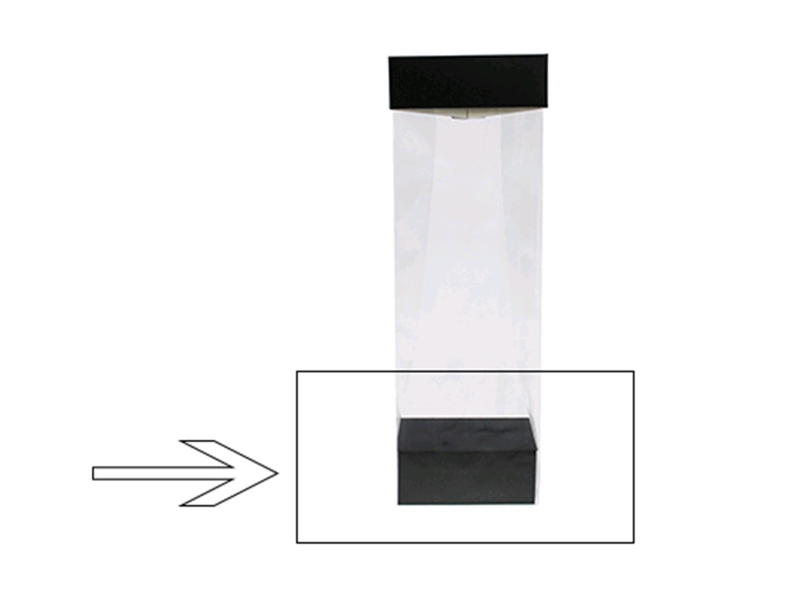 Sockel Nr. 7, Black&White 70x40/30mm, schwarz