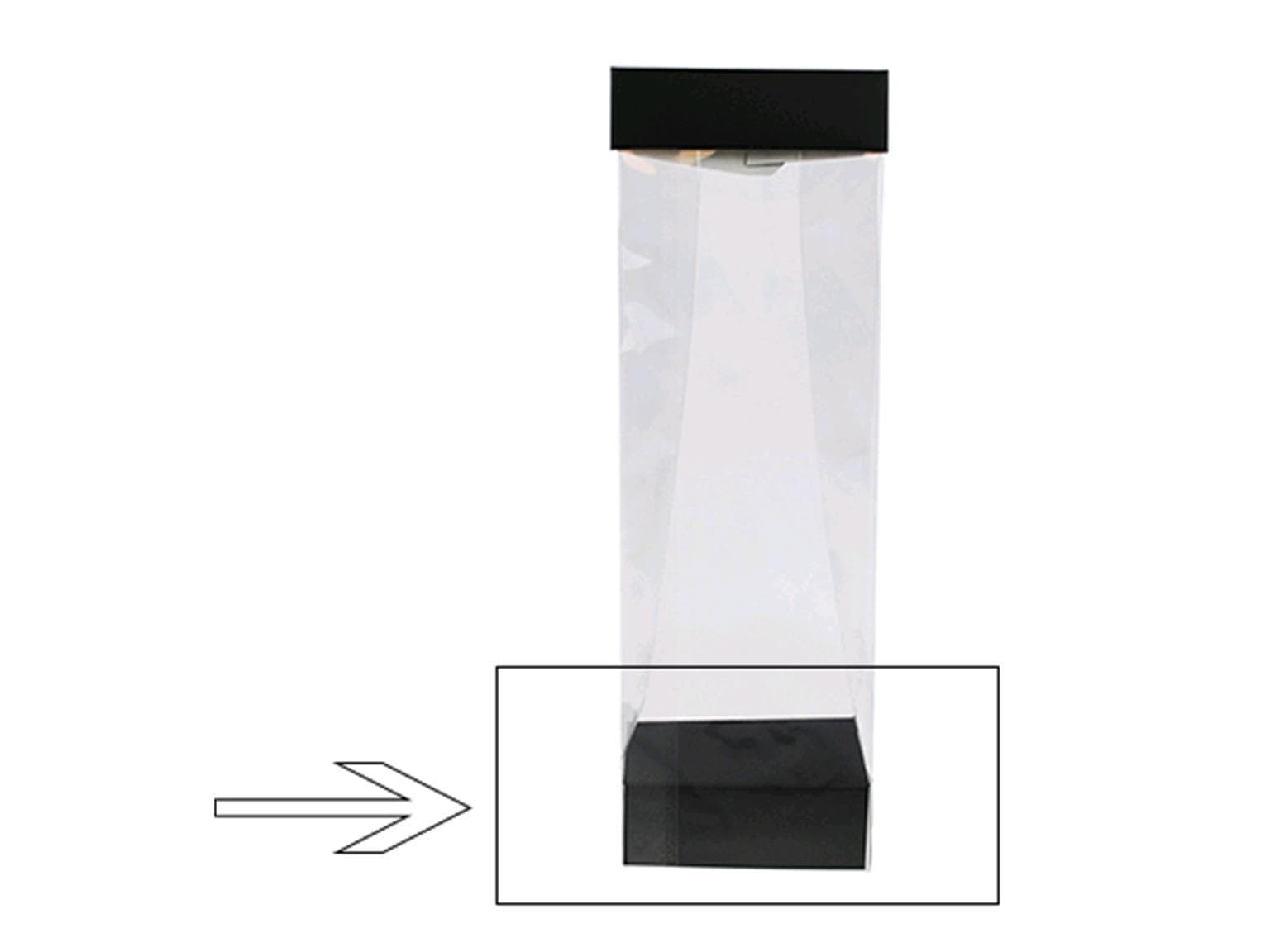 Sockel Nr. 8, Black&White 80x50/30mm, schwarz