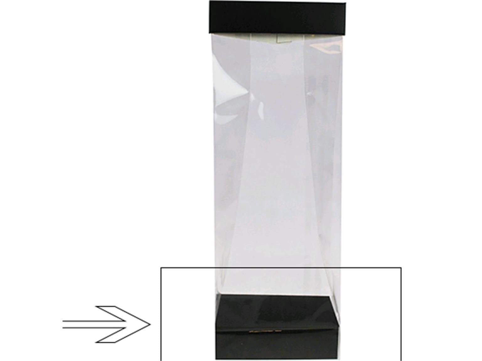 Sockel Nr. 10, Black&White 100x60/30mm, schwarz