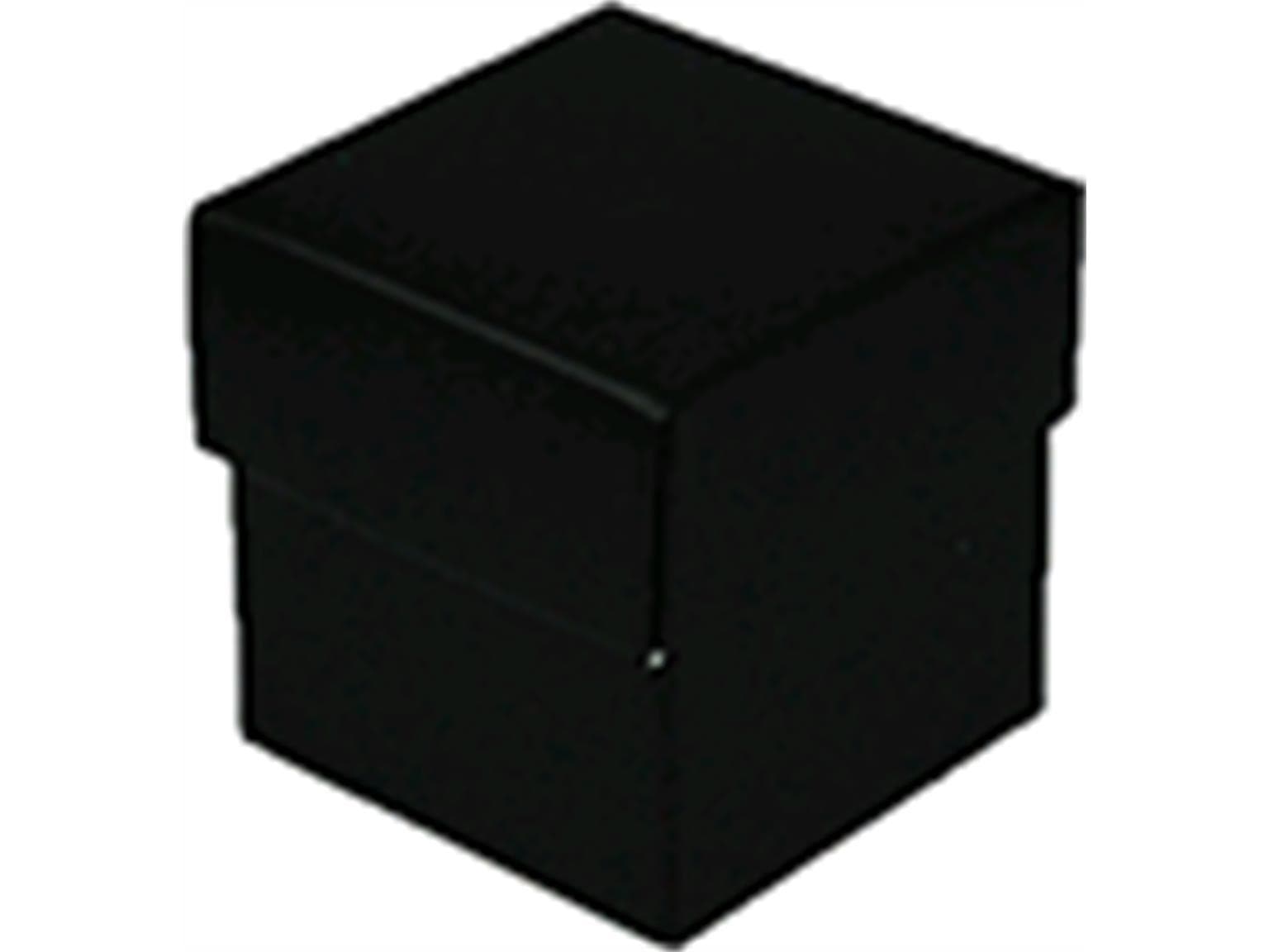 Kubus für 4 Pralinen, Black&White 50x50/50mm, schwarz