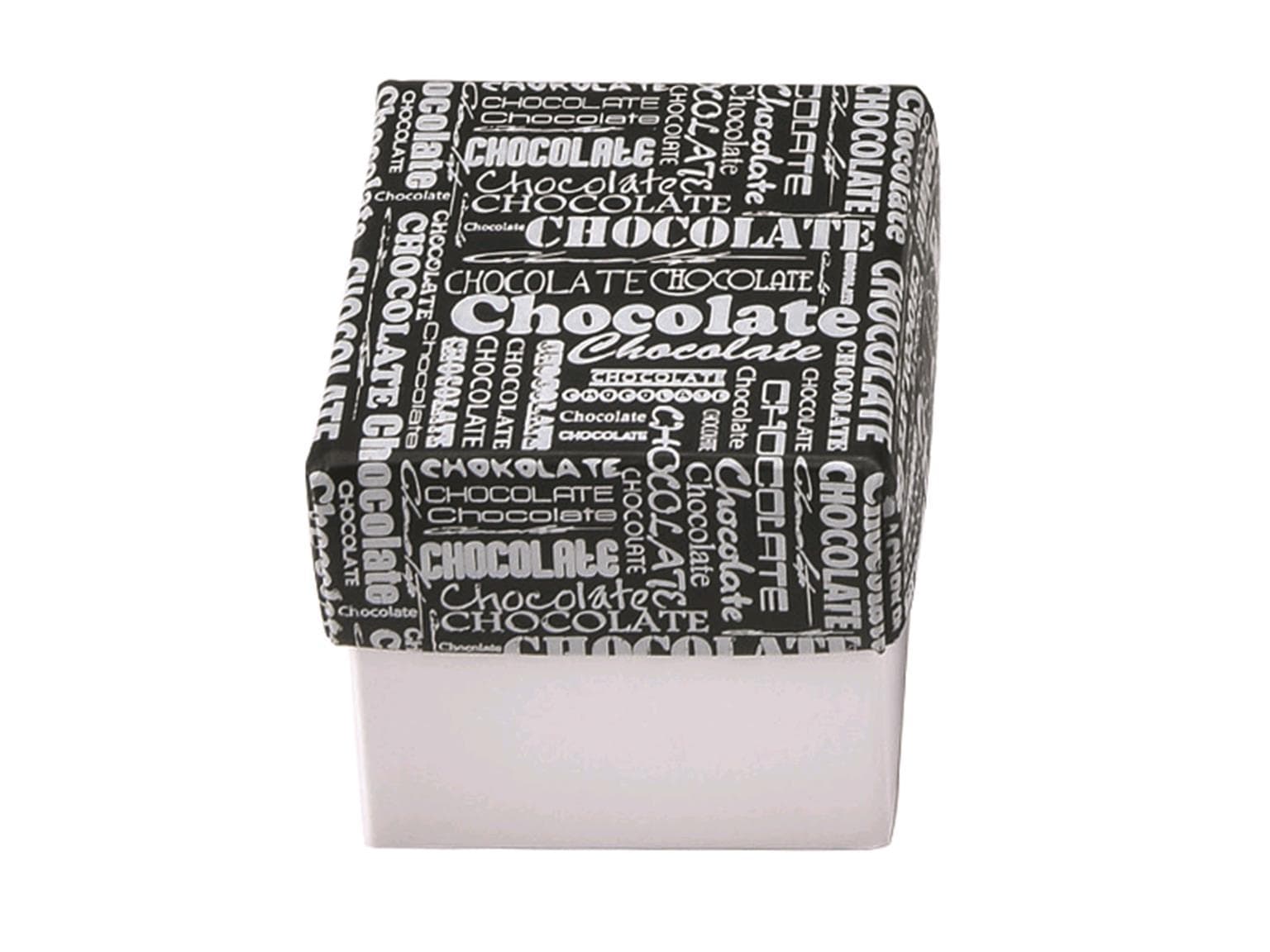 Kubus 250 gr, weiss, Black&White 80x80/75mm, flach geliefert