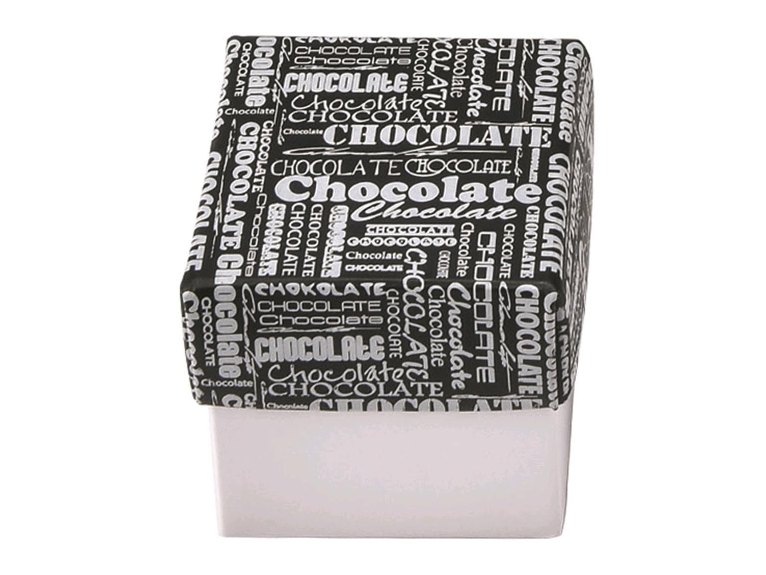 Kubus 375 gr, weiss, Black&White 90x90/85mm, flach geliefert