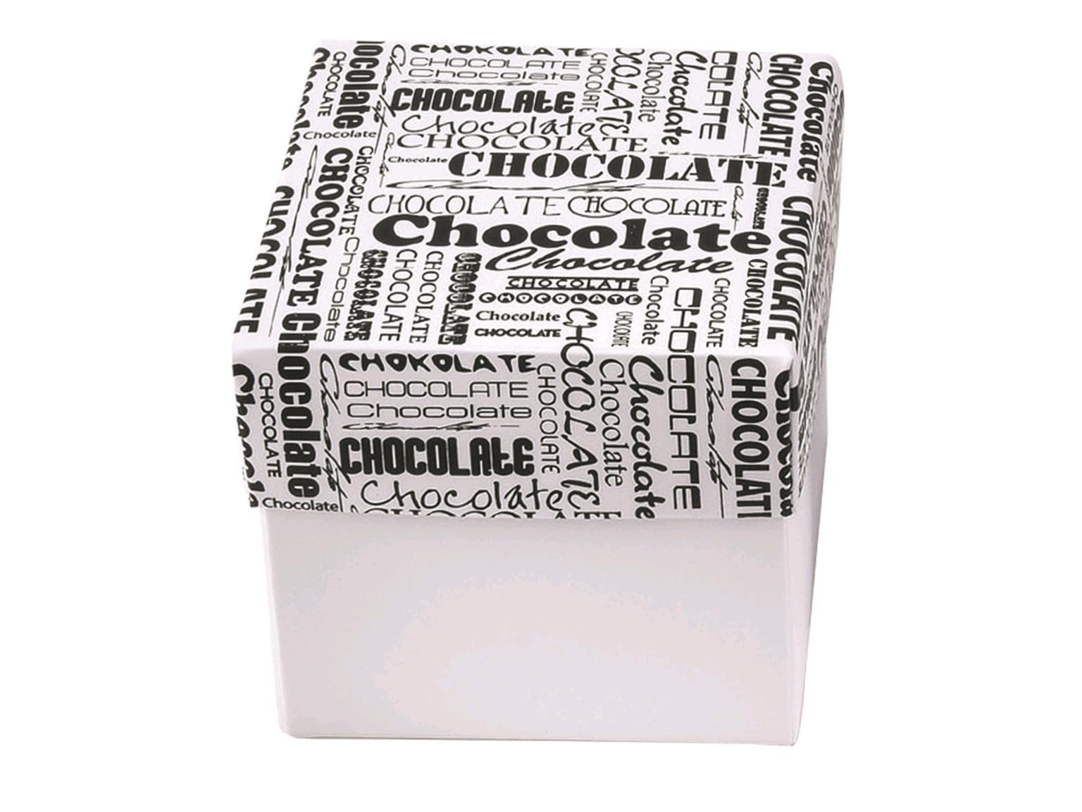 Kubus 500 gr, weiss, Black&White 100x100/95mm, flach geliefert