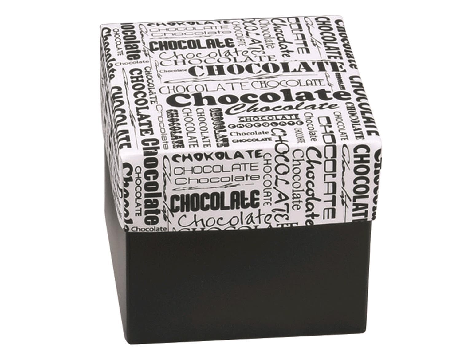 Kubus 750 gr, schwarz, Black&White 115x115/105mm, flach geliefert