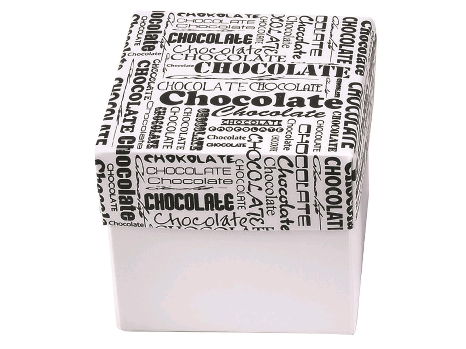 Kubus 750 gr, weiss, Black&White 115x115/105mm, flach geliefert