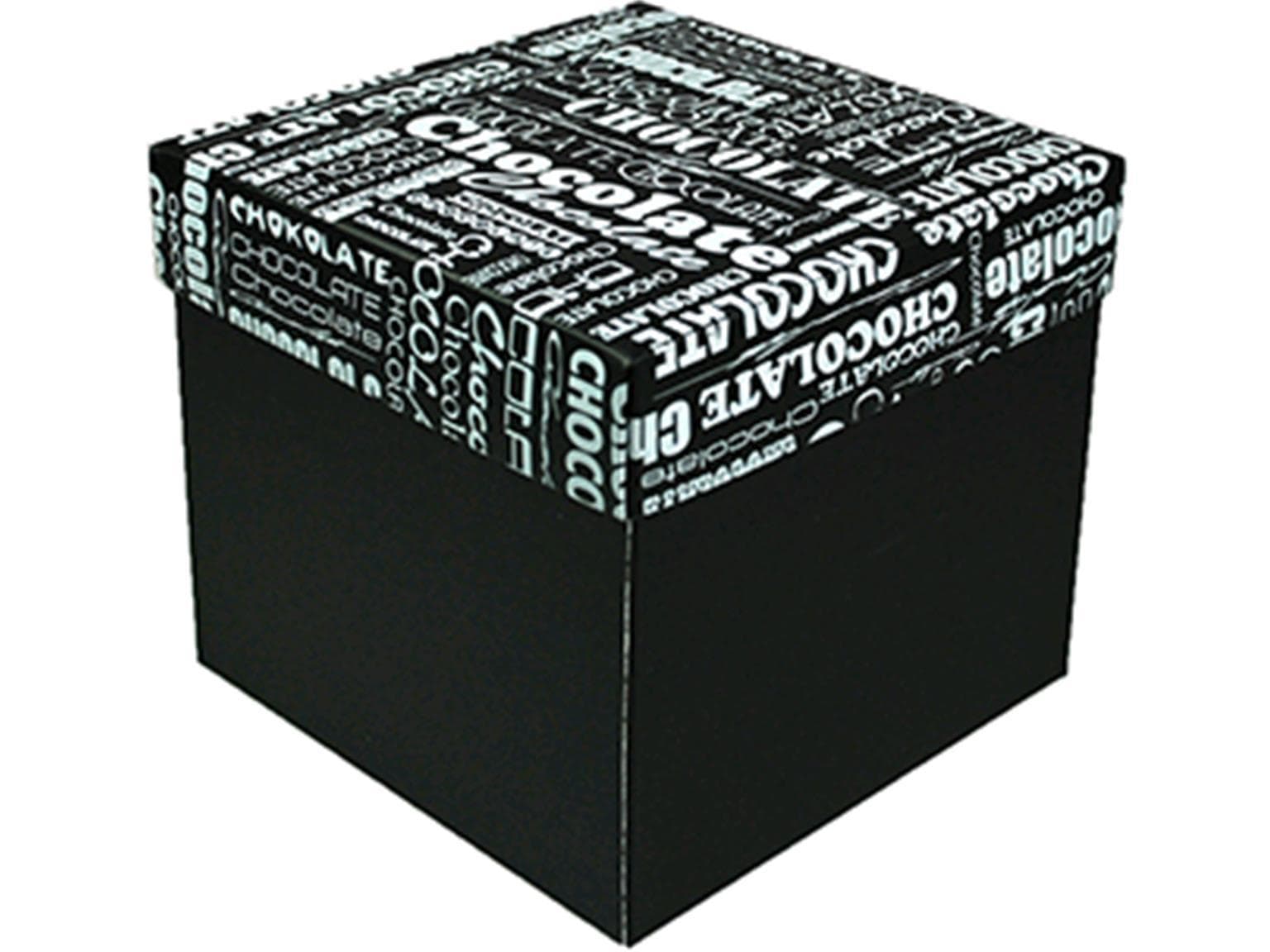 Kubus 1000 gr, schwarz, Black&White 130x130/115mm, flach geliefert
