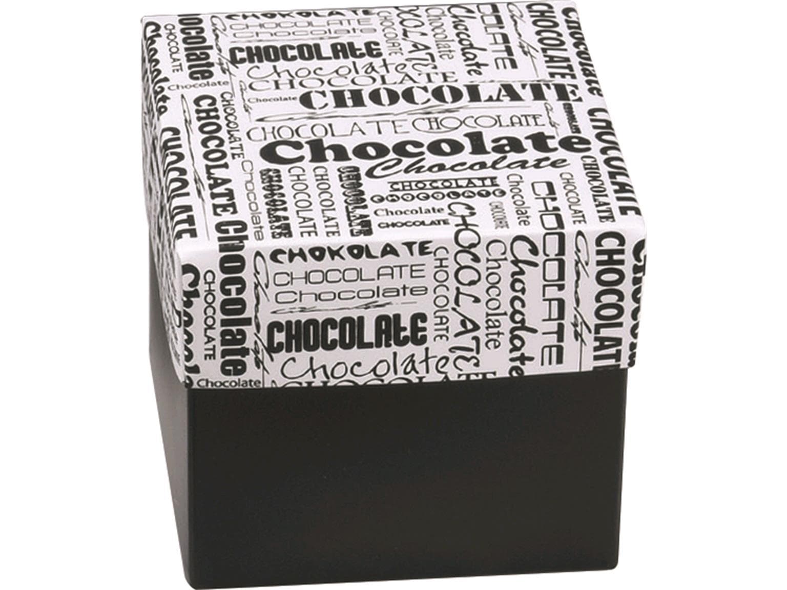 Kubus 1000 gr, schwarz, Black&White 130x130/115mm, flach geliefert