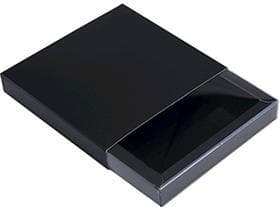 Fensterbox m. Schieber, Black&White 105x105/18mm, schwarz