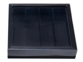 Fensterbox Maxi, Black & White 145x145/33mm, schwarz, mit