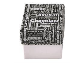 Kubus 375 gr, weiss, Black&White 90x90/85mm, flach geliefert