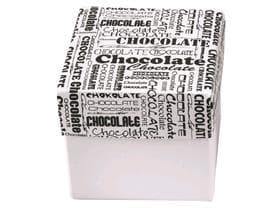 Kubus 750 gr, weiss, Black&White 115x115/105mm, flach geliefert