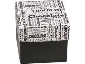 Kubus 1000 gr, schwarz, Black&White 130x130/115mm, flach geliefert