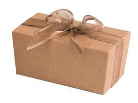 Ballotin 125 gr, Kraft 84x55/42mm, aufgerichtet geliefert