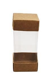 Sichtboxenset, Kraft 1x 50x50/115mm, flach geliefert