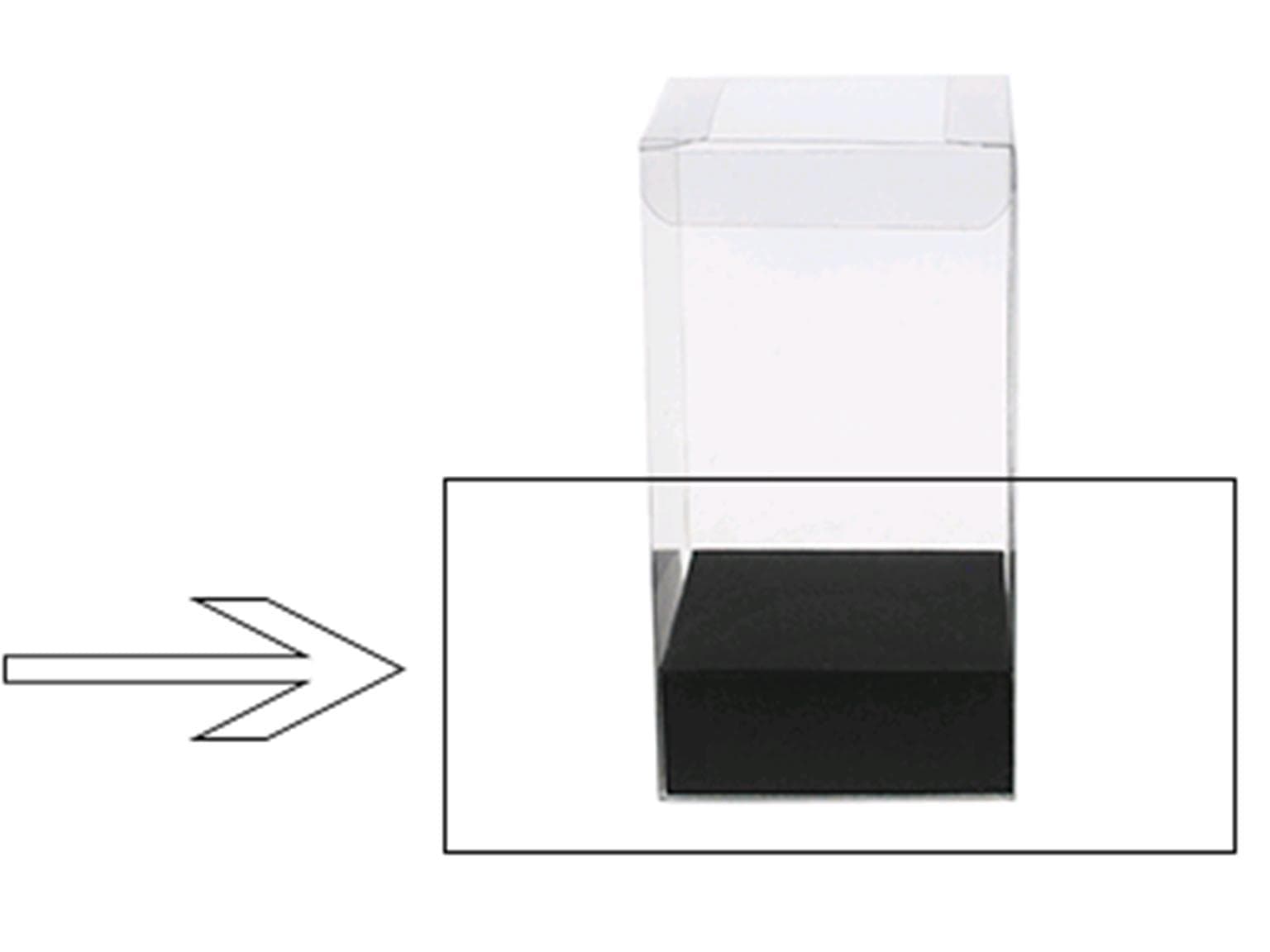 Inserto per scatola in PVC, bianco e nero 80x80/30 mm, nero