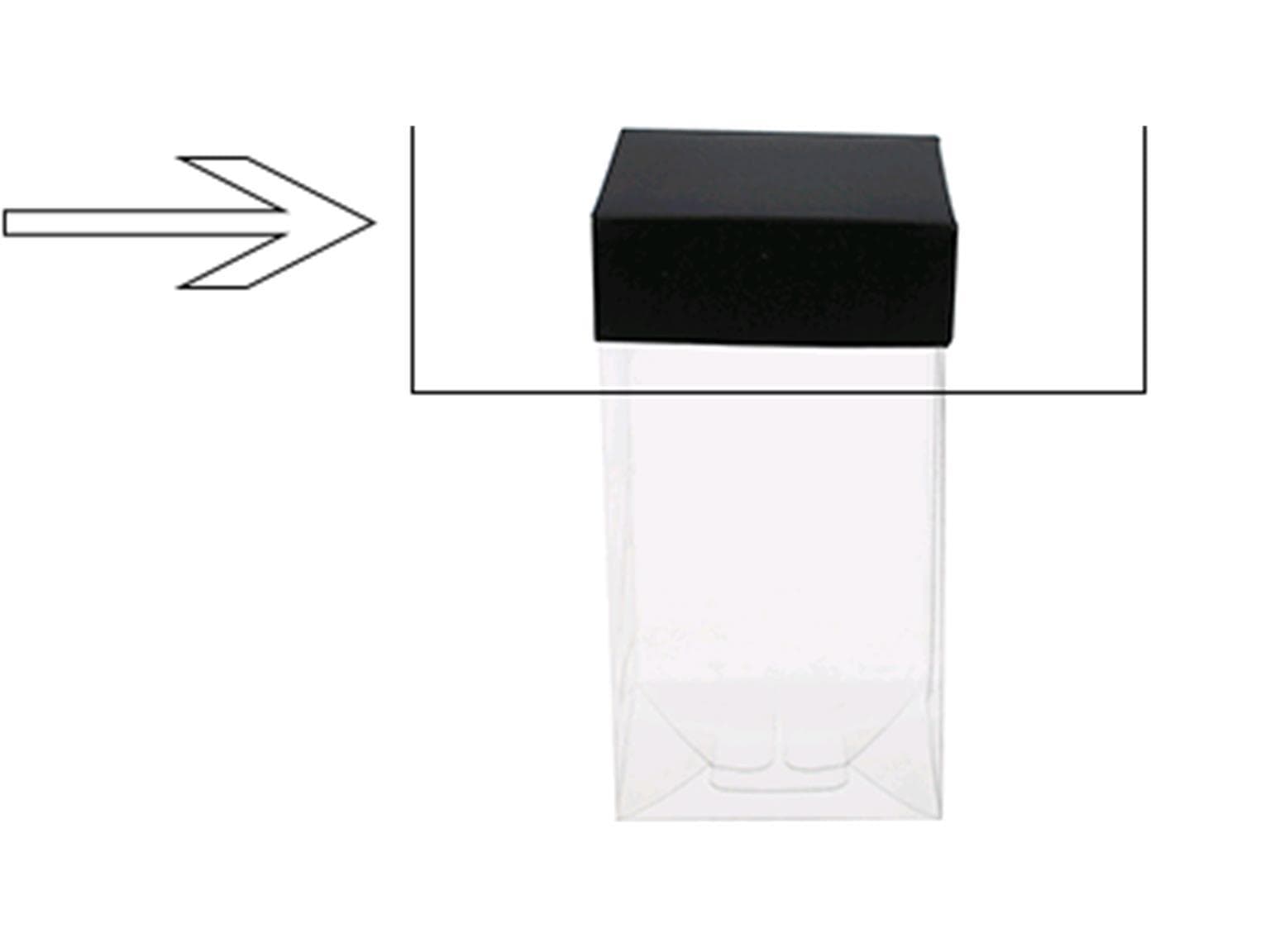 Base/couvercle pour boîte en PVC, Black&White 80x80/30mm, noir