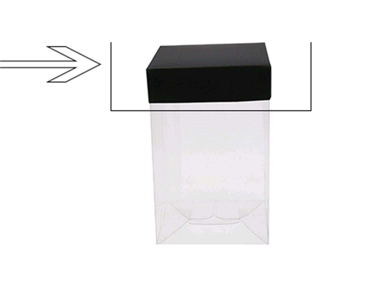 Base/couvercle pour boîte en PVC, Black&White 100x100/30mm, noir