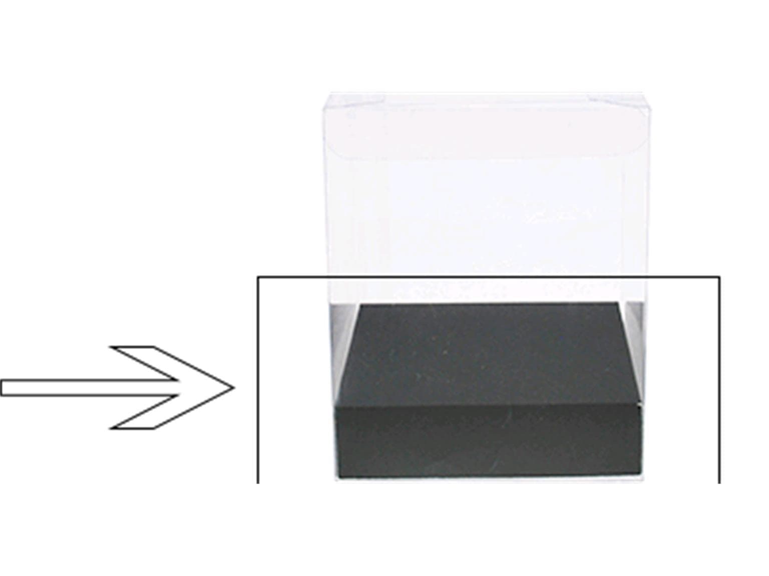 Insert de boîte en PVC, noir et blanc 120 x 120/30 mm, noir