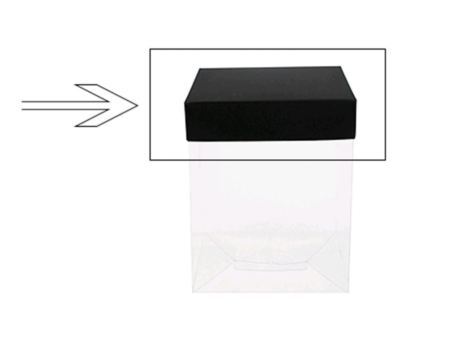 Base/couvercle pour boîte en PVC, Black&White 120x120/30mm, noir