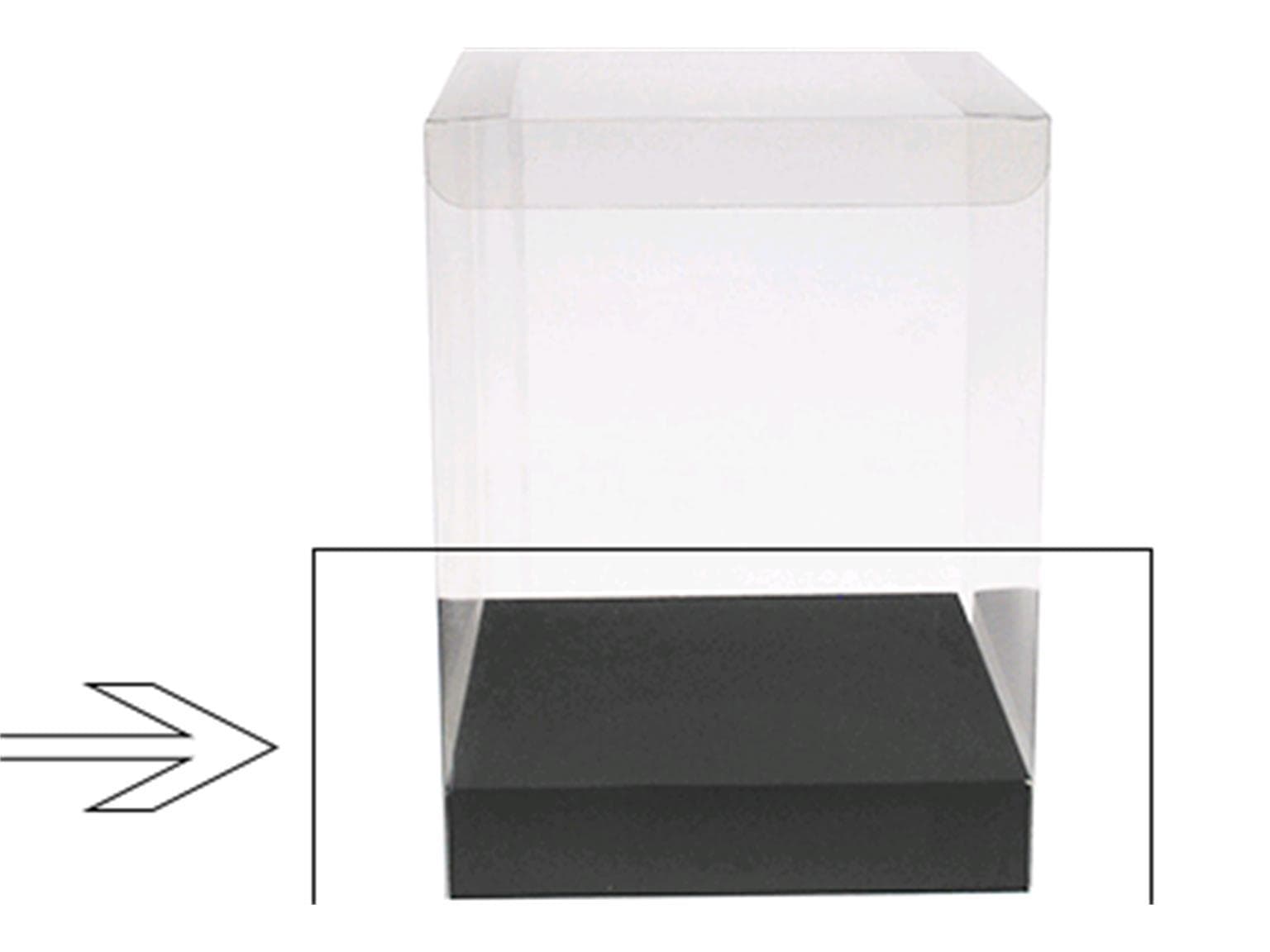 Inserto per scatola in PVC, bianco e nero 150x150/30 mm, nero