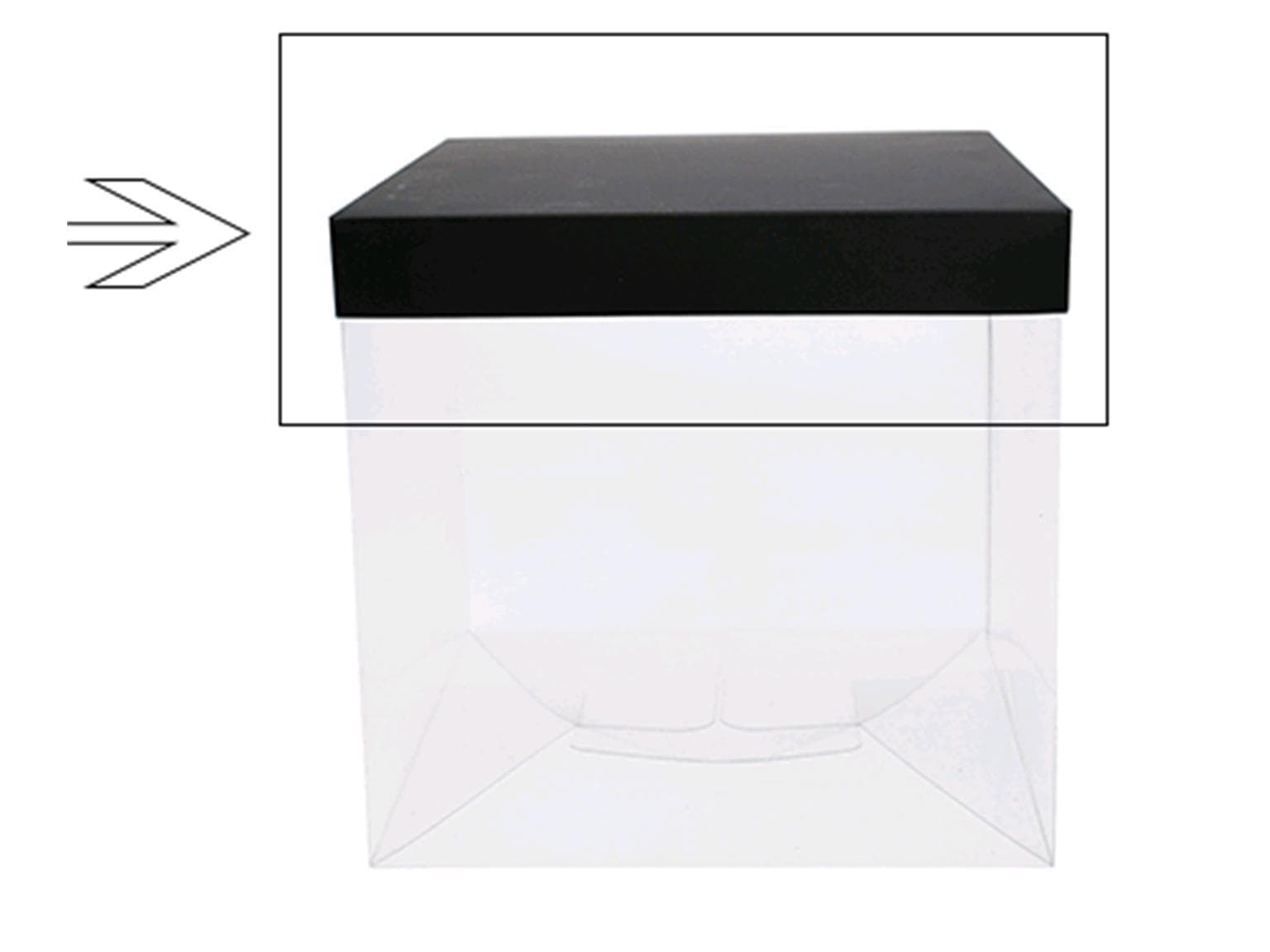Base/coperchio per scatola in PVC, Bianco e Nero 210x210/30mm, nero