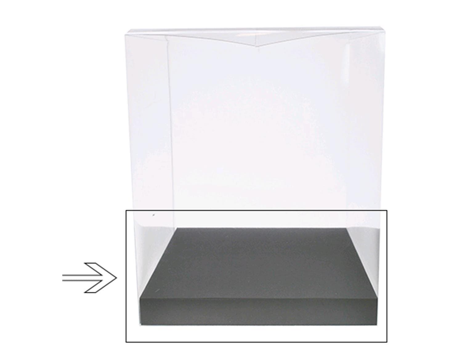 Insert de boîte en PVC, noir et blanc 250 x 250/30 mm, noir