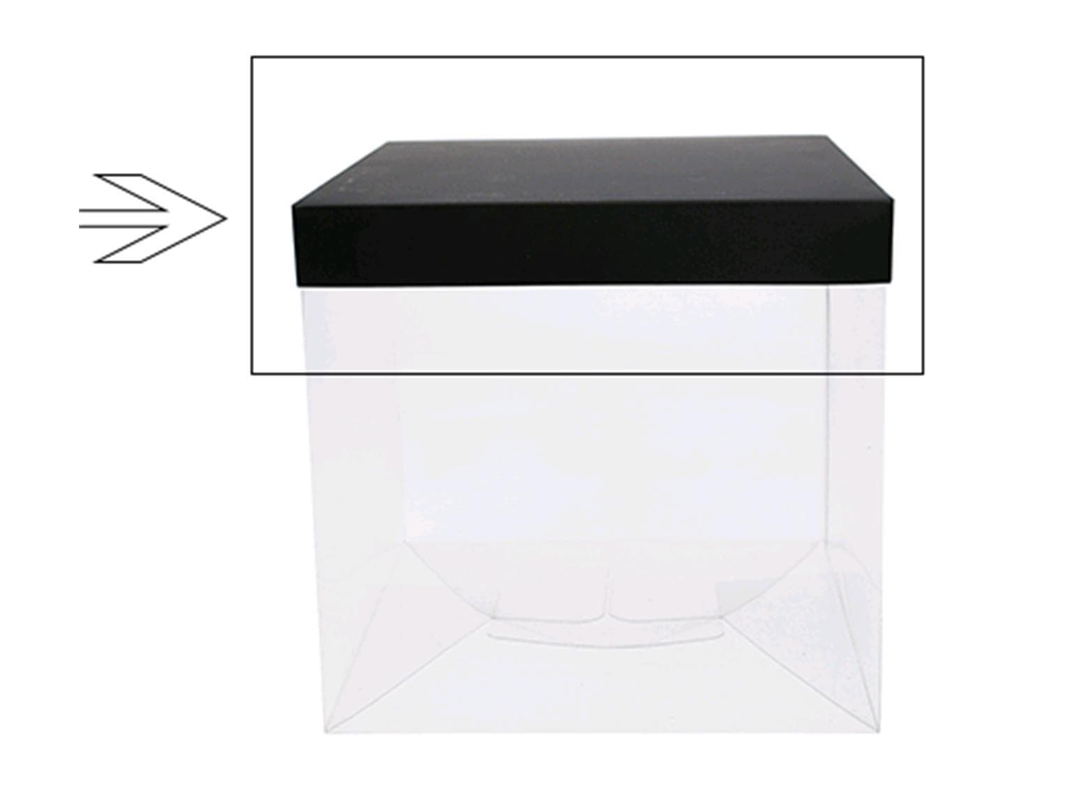 Base/coperchio per scatola in PVC, Bianco e Nero 250x250/30mm, nero
