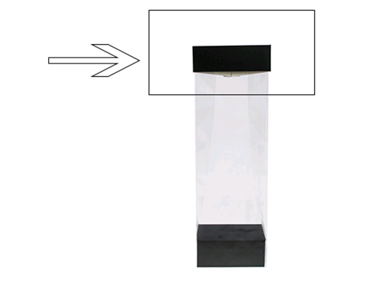 Chiusura n. 7, Bianco e Nero 70x40mm, nero