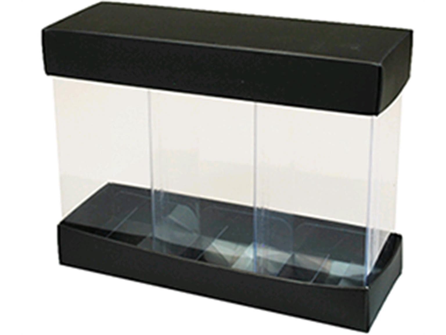 Set di scatole espositive, Bianco e Nero 3x 50x50/115mm, nero