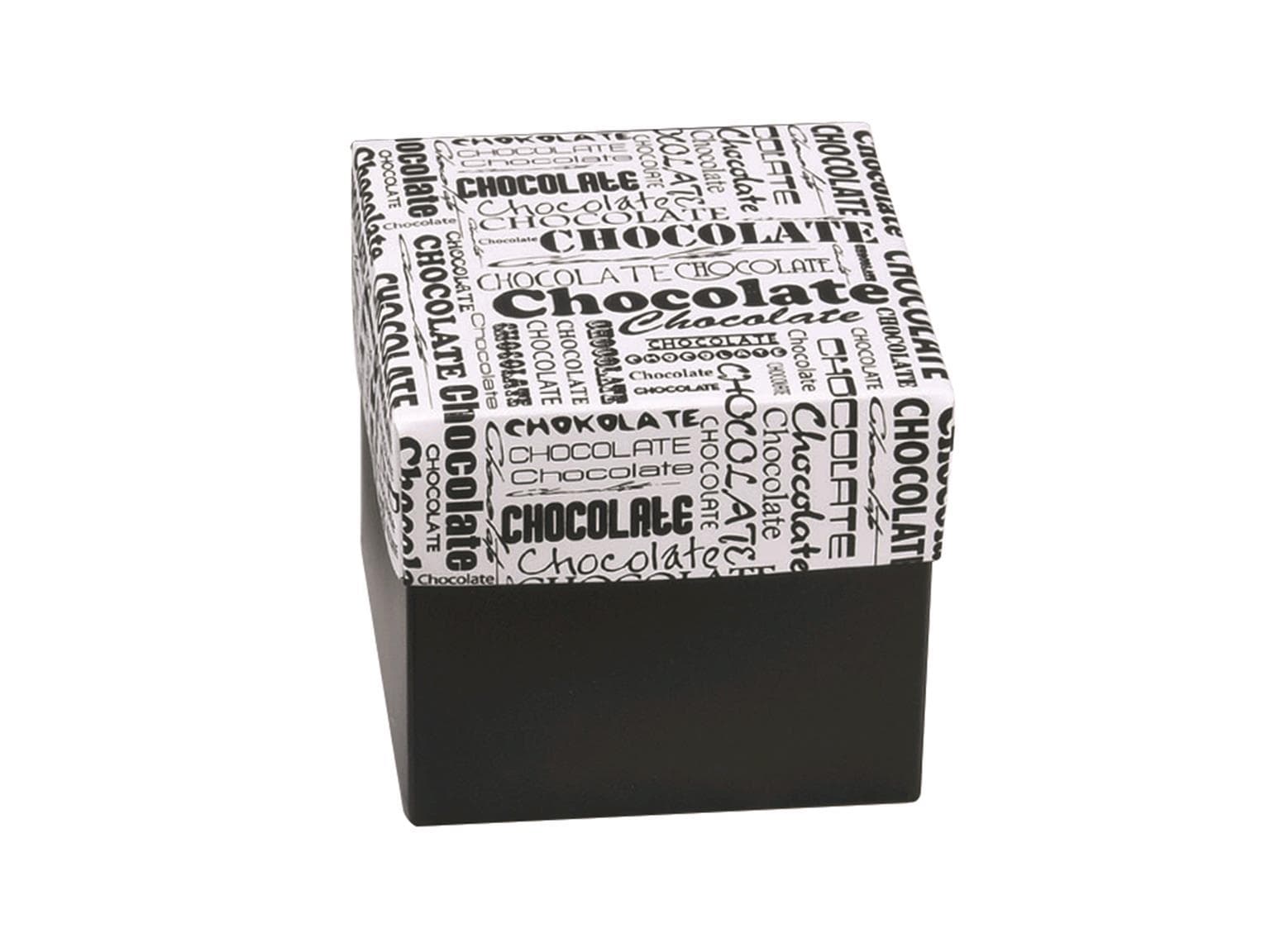 Cubo 250 gr, nero, Black&White 80x80/75mm, consegnato piatto