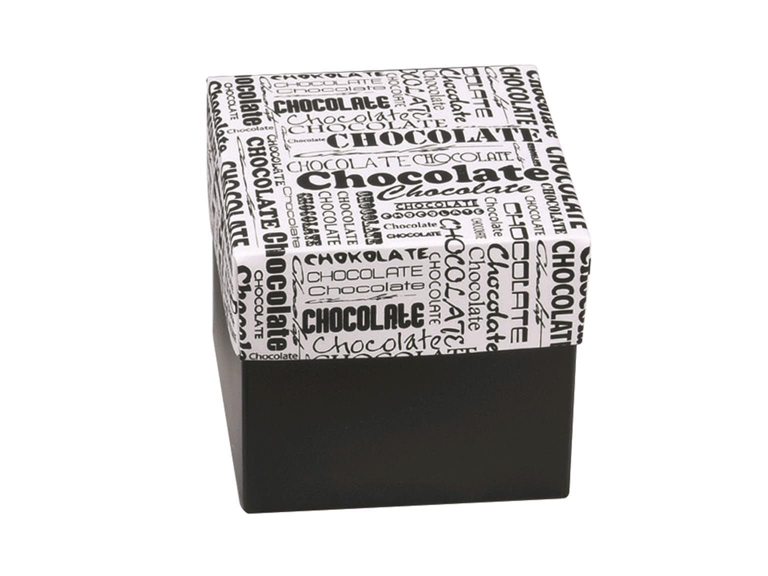 Cubo 375 gr, nero, Black&White 90x90/85mm, consegnato piatto