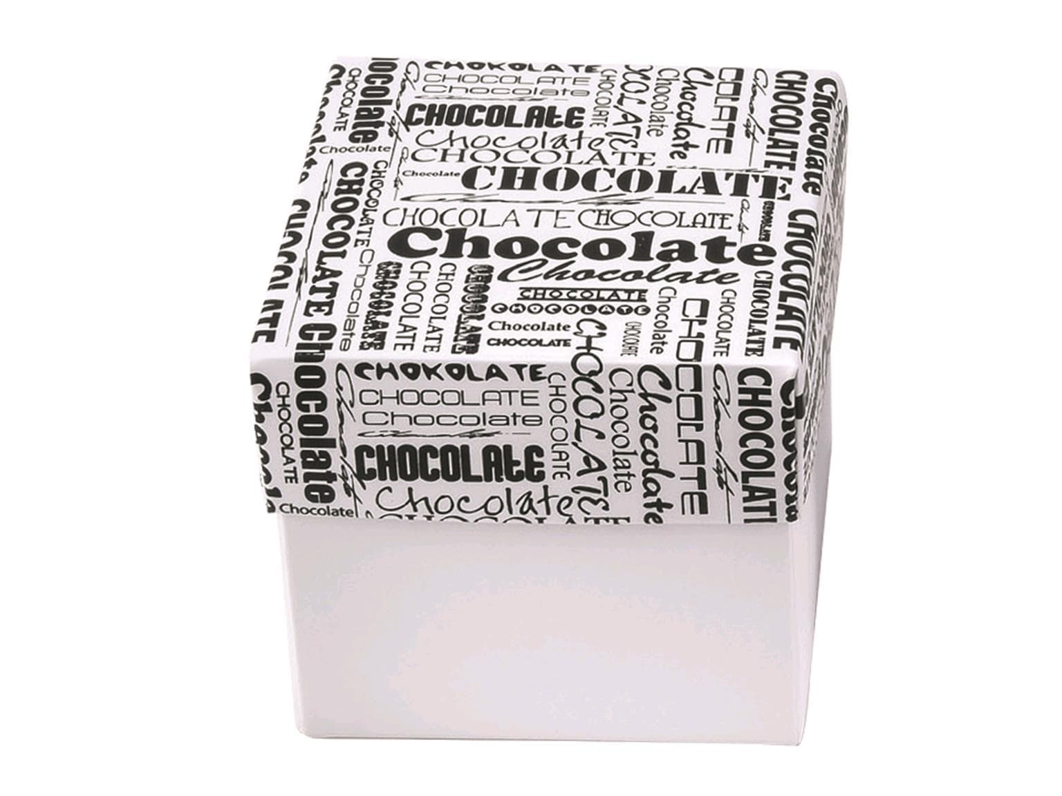 Cubo 375 g, bianco, Black&White 90x90/85 mm, consegnato piatto