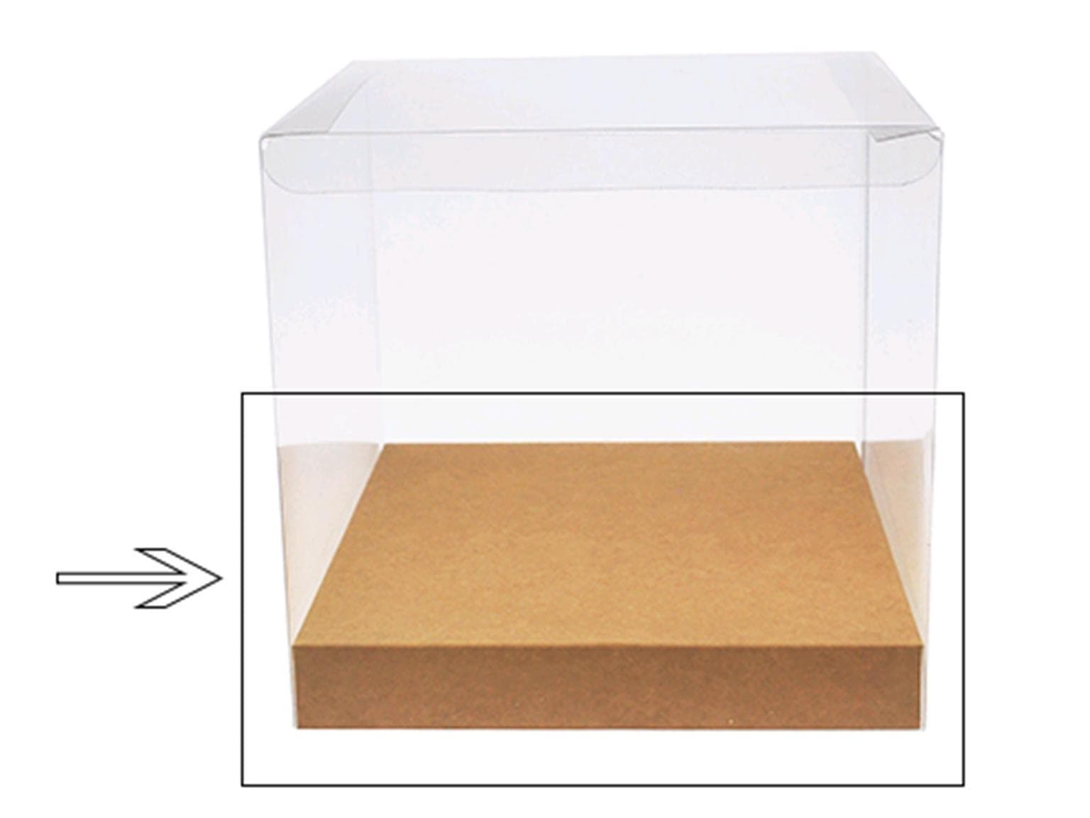 Inserto per scatola in PVC, Kraft 210x210/30 mm, consegnato piatto