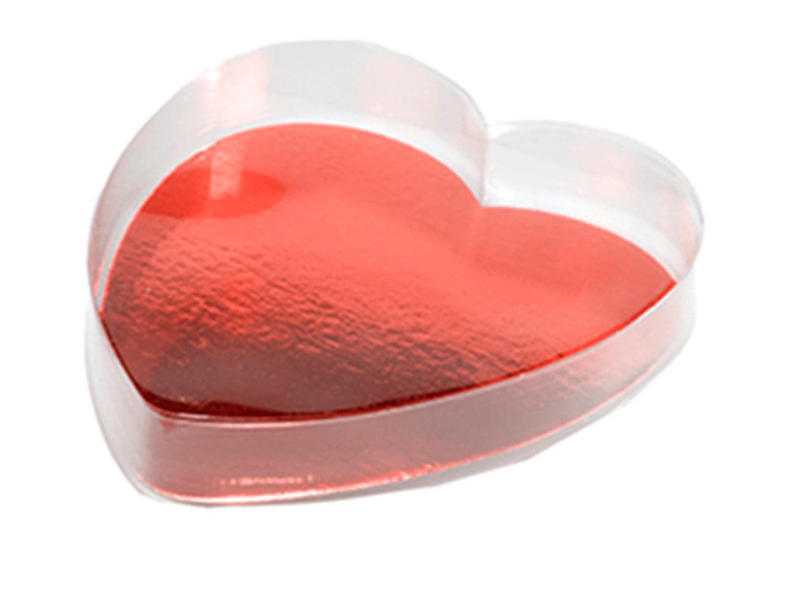 Cuore grande con cartoncino rosso, PVC 160x180/30mm, consegnato montato