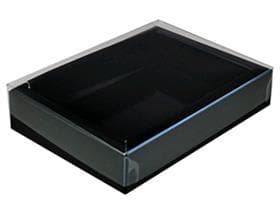 Fioriera n. 2, bianco e nero 130x90/29 mm, nero