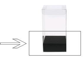 Inserto per scatola in PVC, bianco e nero 80x80/30 mm, nero