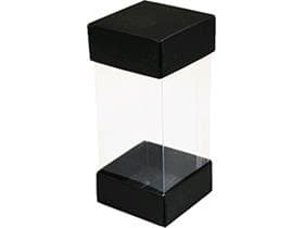 Set di scatole espositive, bianco e nero 1x 50x50/115 mm, nero