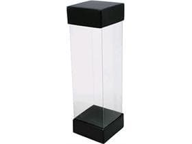 Set di scatole espositive, bianco e nero 1x 50x50/180mm, nero