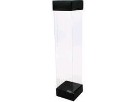 Set di scatole espositive, bianco e nero 1x 50x50/245 mm, nero