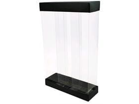 Set di scatole espositive, bianco e nero 3x 50x50/245 mm, nero