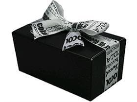 Ballotin 250 gr, Bianco e Nero 117x61/55mm, nero