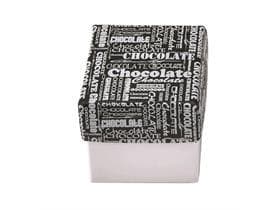 Cubo 125 g, bianco, Nero&Bianco 65x65/60 mm, consegnato piatto