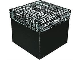 Cubo 1000 gr, nero, Black&White 130x130/115mm, consegnato piatto
