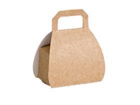 Scatola con maniglia, Kraft 57x38/33mm, consegnata piatta