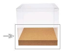 Inserto per scatola in PVC, Kraft 210x210/30 mm, consegnato piatto