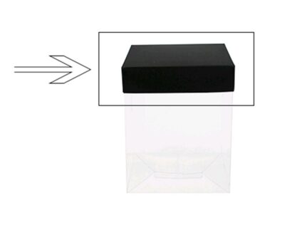 Boden/Deckel für PVC-Box, Black&White 120x120/30mm, schwarz