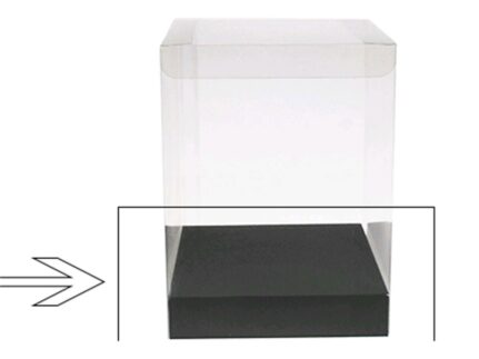 PVC-Box Einlage, Black&White 150x150/30mm, schwarz